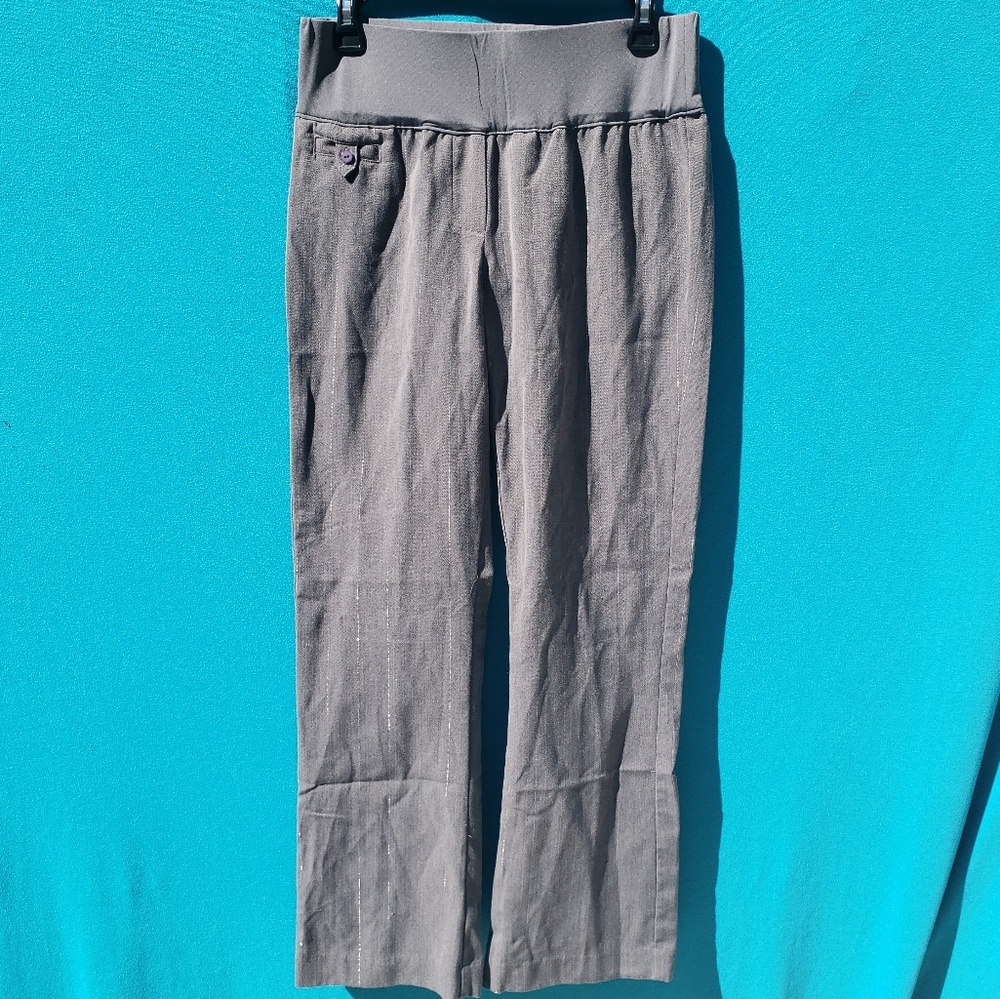 Announcements Maternity Silver Gray Dress Pants
